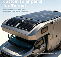 Panneaux solaires monocristallins légers et haute efficacité 200W, module PV flexible ETFE, panneau solaire personnalisé pour toit de caravane