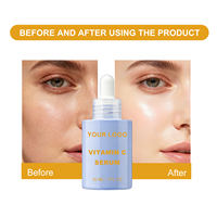 Sérum Vitamine C & E Acide Hyaluronique Niacinamide Collagène Hydratation Profonde Fixe l'Hydratation Éclaircit Raffermit Barrière Cutanée Visage 30ml OEM