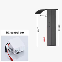 Robinet de salle de bain à capteur automatique noir mat Robinet de lavabo haut de gamme à infrarouge sans contact avec bec cascade mains libres