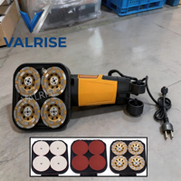 Machine à poncer les sols avec aspiration 3800W, polisseuse sans poussière pour surfaces en ciment de garage, avec perche manuelle