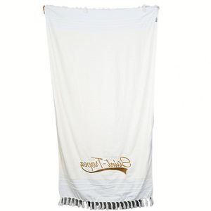 First Quality <b>Turkish</b> Beach <b>Towel</b> 100% Cotton Embroidered Quick Dry High Absorbent Sand Free Tassel Solid Color Blanket <b>Towel</b> - Product Image 1