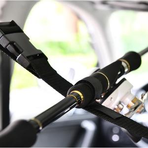 Ztc462 – support de canne à pêche pour voiture, support de canne à leurre, sangles en Nylon, noir, paquet de 2, pour utilisation en véhicule - Product Image 1