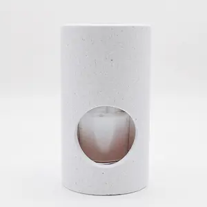 Marble Candle Holder Stone Aromatherapy Scented Round Candle Holiday Wedding Party Interior Design