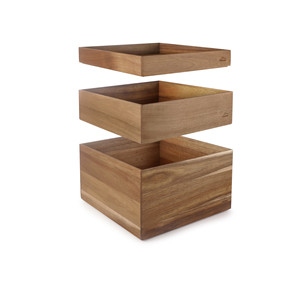Contenitore per Alimenti in Legno Caja Nord Buffet GN 1 2, Organizzatore da Cucina Impilabile - Product Image 1