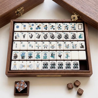 Ensemble de Mahjong américain de luxe personnalisé en acrylique, jeu complet de Mahjong avec 160/166 tuiles, prise en charge ODM pour les détaillants