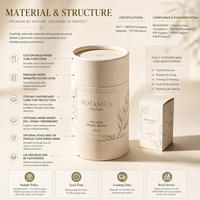 Emballage en tube de papier sur mesure, boîte cylindrique en carton kraft biodégradable pour parfum, cosmétiques, bougies, thé, emballage cadeau