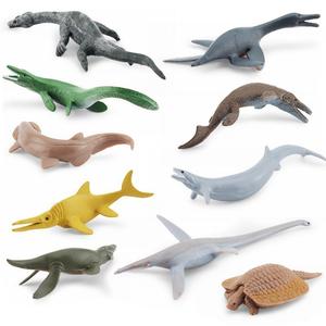 Ensemble de modèles de simulation de vie marine ancienne Xinhen : Lézard terrestre, crocodile, dragon royal marin, requin à ailettes plissées et glid. - Product Image 2