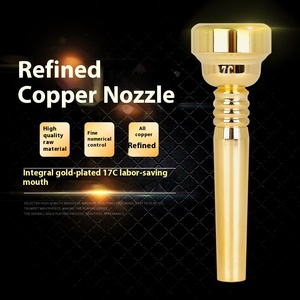 Instrumentos de latón con <span class=keywords><strong>boca</strong></span> de <span class=keywords><strong>trompeta</strong></span> 17C chapada en oro - Product Image 1