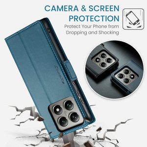 2025 RFID Venta caliente para Xiaomi 14T Pro 13T 12T 11t Funda de teléfono tipo billetera Titular de tarjetas de cuero de alta calidad para Xioami 14t Pro Case - Product Image 5
