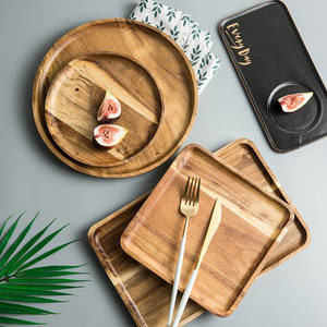 סיטונאי עץ מגש בית מלבני תה מגש עץ לחם מגש - Product Image 2