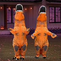 Costume de dinosaure gonflable à gonflage rapide, fonctionnant sur piles, pour adultes, écologique, imperméable, avec LED, pour Halloween et événements scolaires