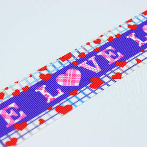 Seri Hari Valentine pita Transfer panas poliester aksesori pakaian dekoratif pita - Product Image 5