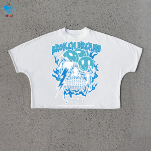 Biểu Tượng Tùy Chỉnh Bán Buôn Crew Neck Nặng Trọng Lượng T-Shirt Quá Khổ Boxy Phù Hợp Với Áo Thun Giảm Vai Cắt Boxy T Áo Sơ Mi Thời Trang Phố - Product Image 3