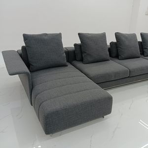 Ensemble de canapé d'angle en forme de L de Style moderne nordique All-Match <span class=keywords><strong>Canape</strong></span> en tissu de velours <span class=keywords><strong>Dangle</strong></span> Hoekbank Type de <span class=keywords><strong>lit</strong></span> de canapé - Product Image 3