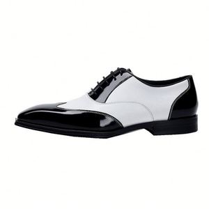 Fabricants de chaussures en cuir de luxe sur mesure, vente en gros, haute qualité, grandes tailles, chaussures derby, cuir brillant - Product Image 2