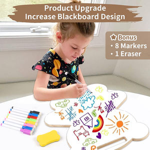 Üretici doğrudan satış Montessori ahşap duyusal ayı meşgul kurulu blackboard 2 in 1 çizim oyuncaklar çocuklar tulumları boys kızlar için - Product Image 2