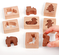 Juguete Educativo de Madera para Niños: Bloques de Emparejamiento con Forma de Animales para el Aprendizaje Temprano, Desarrollo Cognitivo y Ayuda Didáctica Inicial