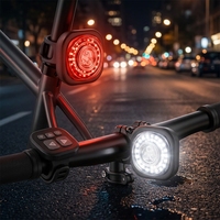 Feu arrière de vélo à LED avec télécommande sans fil, rechargeable par USB, étanche, avertissement de sécurité, clignotant de vélo