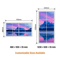 Lumière LED de fenêtre virtuelle, taille personnalisée, scène coulissante, changement rapide en 10 secondes, CRI 90, 200-240V, bureau, hôpital, école, OEM