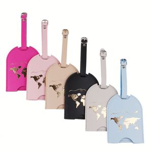 Juego de Etiquetas de Equipaje de Cuero PU con Patrón Geométrico Personalizado, Porta Pasaportes de Lujo, Moderno, Impermeable y Ecológico, Suave, para Bodas - Product Image 6