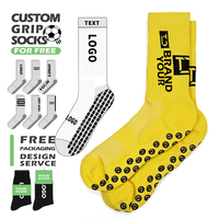 Chaussettes de football personnalisées avec logo d'équipe pour hommes, chaussettes de sport professionnelles pour l'entraînement, chaussettes de football antidérapantes, chaussettes de football personnalisées avec grip