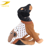 T-shirt pour chien à deux pattes avec imprimé ours mignon, personnalisé en usine, en coton doux, pour chiot, décontracté, pour le quotidien, printemps automne, vêtements pour chien