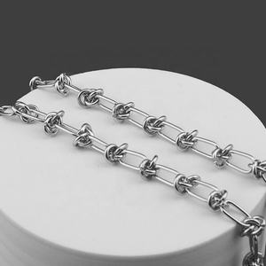 Collier chaîne Hip Hop Punk en acier inoxydable avec nœuds, bijoux de mode DIY, cadeaux - Product Image 4
