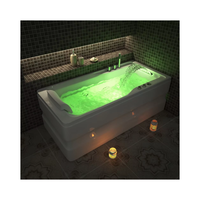 Baignoire de massage moderne pas chère pour 2 personnes, mini-baignoire pour spa avec bain à remous et douchette pour salle de bain