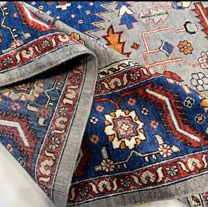 Tapis Oushak Turc Bleu Moderne Fait à la Main Laine Organique Taille Personnalisée (8'0 \ "x 9'9 \"). Résumé pour l'exercice Pique-nique Salon - Product Image 3