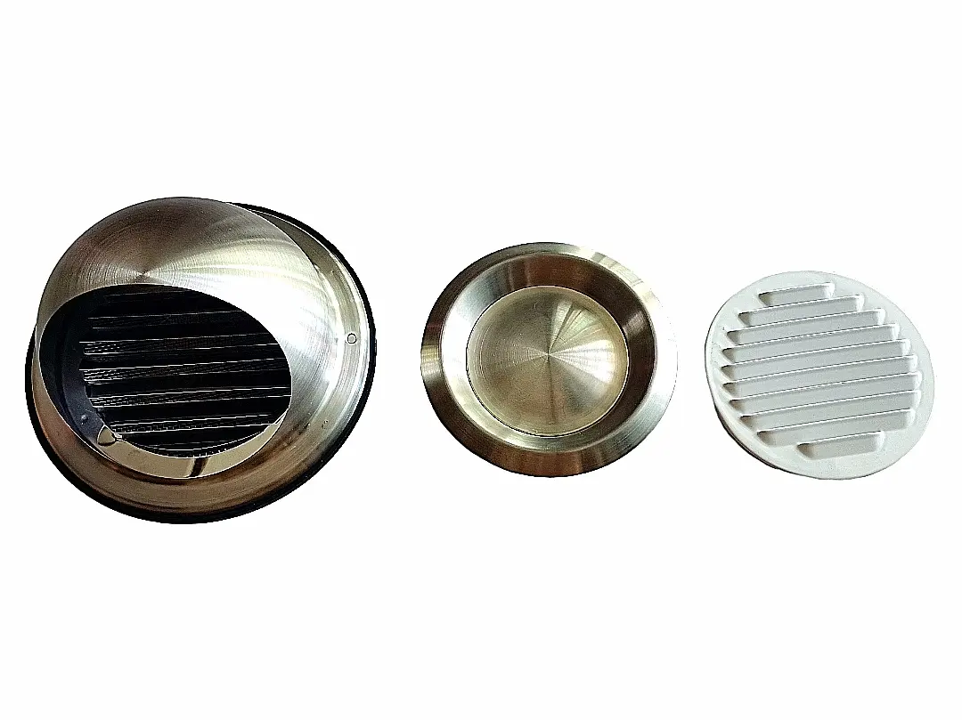 Stainless Steel Exterior Wall Air Outlets Windproof Rainproof Exhaust Grille Round Vents for HVAC