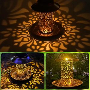Vente en gros IP65 LED solaire mangeoire à oiseaux ornement suspendu pour décoration de jardin lumières solaires extérieures - Product Image 4