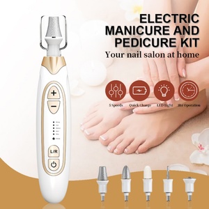 Custom Logo 5 Working Modes Portable Professional Pedicure <b>Kit</b> Rechargeable Nail Drill Mini <b>Electric</b> Manicure - Product Image 5