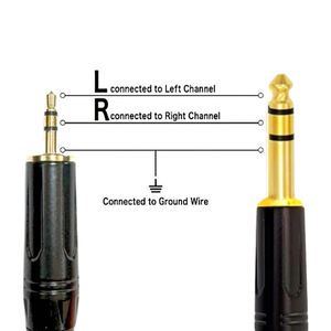 Cable de audio de 3,5 mm a 6,5 mm para micrófonos, mezcladores, amplificadores, cubierta elástica de PVC, cable de cobre y aluminio para grabación - Product Image 3