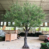 Grand olivier artificiel d'intérieur détachable, style nordique, plante verte bionique, vente transfrontalière, plante artificielle en plastique pour intérieur
