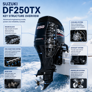 Moteur hors-bord <span class=keywords><strong>Suzuki</strong></span> 250 CV DF250TX Twin Triple <span class=keywords><strong>Quad</strong></span> 4 temps V6 pour bateau de pêche et bateau de transport de marchandises - Product Image 5