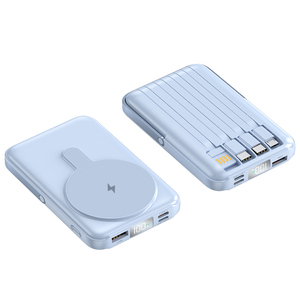 PD 20W <span class=keywords><strong>Batería</strong></span> <span class=keywords><strong>portátil</strong></span> de carga rápida <span class=keywords><strong>10000mAh</strong></span> Soporte <span class=keywords><strong>para</strong></span> teléfono Cargador inalámbrico Mini banco de energía magnético con cable - Product Image 4