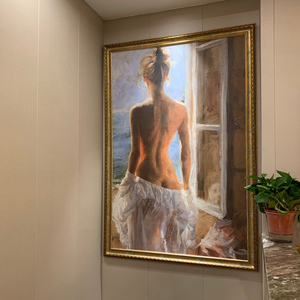 Tranh Sơn Dầu Màu Nude Cô Gái Trẻ Xinh Đẹp Thủ Công 100% Chất Lượng Cao Hiện Đại Tùy Chỉnh Trên Vải Để Trang Trí Nhà Tranh Nghệ Thuật Treo Tường - Product Image 4