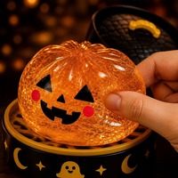 Jouet Squishy Personnalisé Halloween en Forme de Dumpling, Kawaii, Rempli de Gel TPR, à Remontée Lente, Anti-Stress Sensoriel, Boîte Mystère, Vente en Gros