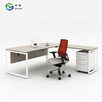 Pieds de bureau gris en métal pour mobilier de bureau moderne, table de direction junior