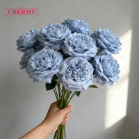 CM-TH921 Nouveau Style Fleur Artificielle Blanc Rose Grande Tête Austin Rose Fleur Pour L'arrangement De Mariage