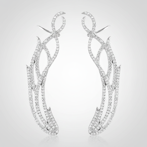 CZ Stone Wrap Clip <b>Ear</b> <b>Cuff</b> Silver <b>Earring</b> Turkish Wholesale Handcrafted 925 Sterling Silver Jewelry - Product Image 2