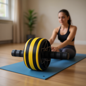 Roue jaune simple pour roulettes AB pour exercices de fitness - Product Image 2