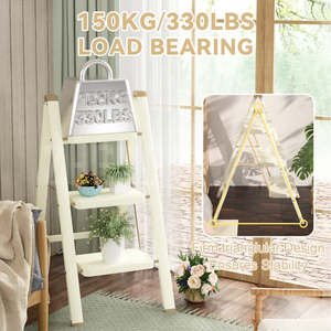 <span class=keywords><strong>Escalera</strong></span> portátil pequeña plegable móvil para el hogar personalizada <span class=keywords><strong>con</strong></span> marco de acero diseño antideslizante estilo moderno - Product Image 2