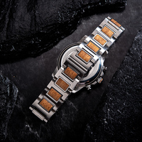 Livraison Rapide Montre en Bois de Luxe Personnalisée à Quartz pour Homme - Cadran à Aiguilles - Faible MOQ - Dropshipping - Vente en Gros - Cadeau de Noël