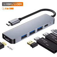 MS Hot Sell 5 en 1 USB C PD Type C Type-C HUB pour H D M I 4K