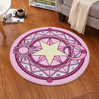 Personnalisé 3D imprimé maison tapis rond antidérapant salon Roon tapis de sol dessin animé mignon tapis Sailomoon tapis