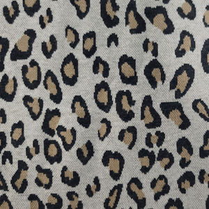 ポロシャツ用ポリエステル35% コットンヒョウ柄インターロックピケ生地65% - Product Image 2