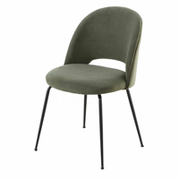Chaise de salle à manger moderne et confortable de haute qualité avec revêtement en tissu, pieds en métal, pour la maison, le bureau, l'appartement, le centre commercial, l'hôtel, la villa