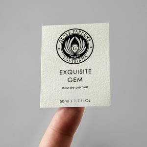Etichetta adesiva adesiva per profumo in carta di cotone spessa con Logo personalizzato per bottiglia di profumo di lusso - Product Image 4