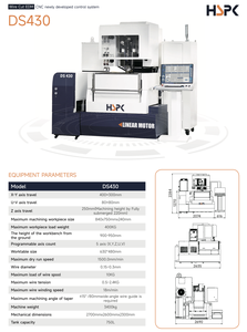 DS430 HSPK Électroérosion à fil |   Système de contrôle nouvellement développé, haute précision 5 axes, diamètre de fil 0,15-0,3 mm, 840x750 mm - Product Image 5